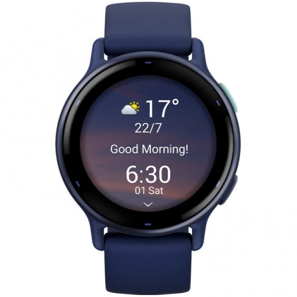 Умные часы Garmin Vivoactive 5, синие с металлически-синим безелем и силиконовым ремешком 010-02862-12 в Кирове