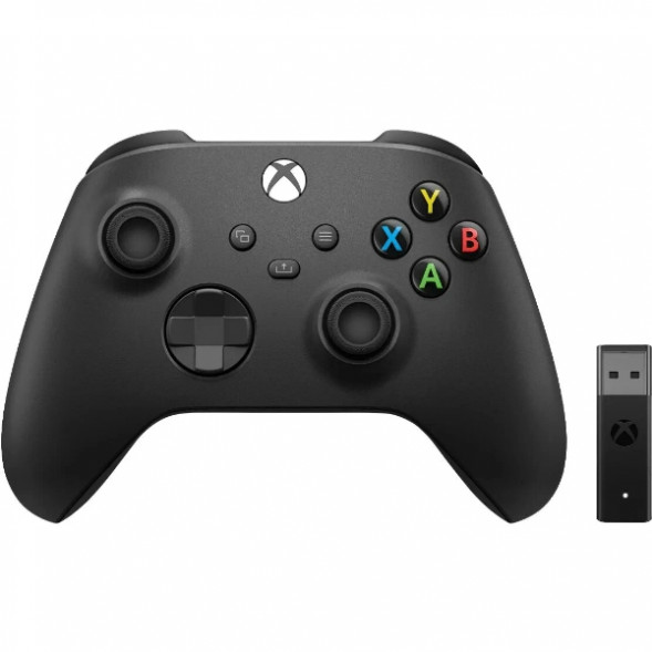 Геймпад Microsoft Xbox One and Series S/X Controller + беспроводной адаптер для PC, черный в Кирове