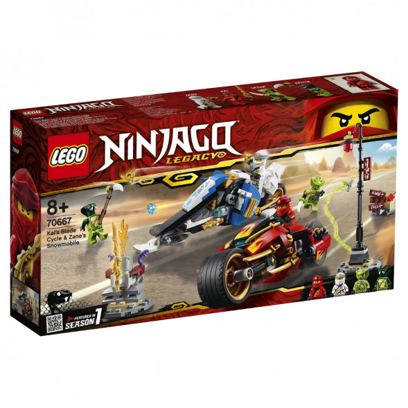 Конструктор LEGO Ninjago 70667 Мотоцикл-клинок Кая и снегоход Зейна в Кирове