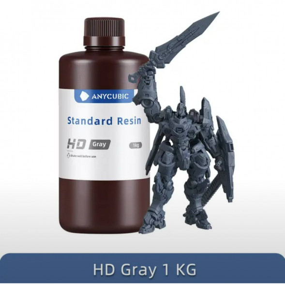 Смола для 3D печати ANYCUBIC Standart Resin HD Gray 1 Кг в Кирове