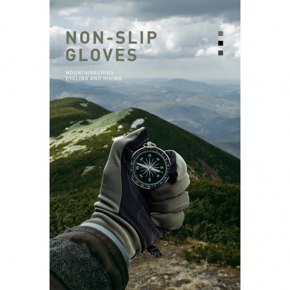 Перчатки сенсорные спортивные Naturehike Outdoor Full Touch GL10 (черный, L) в Кирове