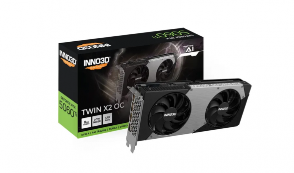 Видеокарта NVIDIA GeForce RTX 5060 Ti Inno3D Twin X2 OC 8GB N506T2-08D7X-193075N в Кирове