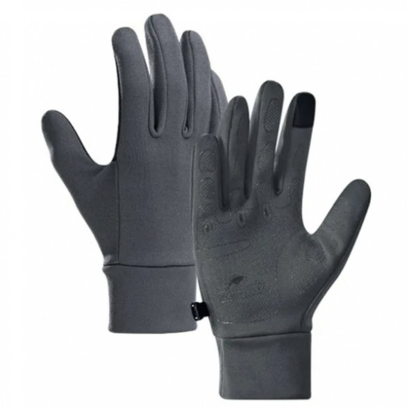 Перчатки сенсорные спортивные Naturehike Outdoor Full Touch GL10 (серый, L) в Кирове