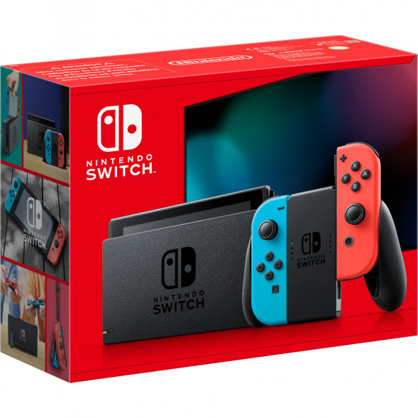 Игровая приставка Nintendo Switch OLED 64 ГБ, неоновый синий/неоновый красный в Кирове