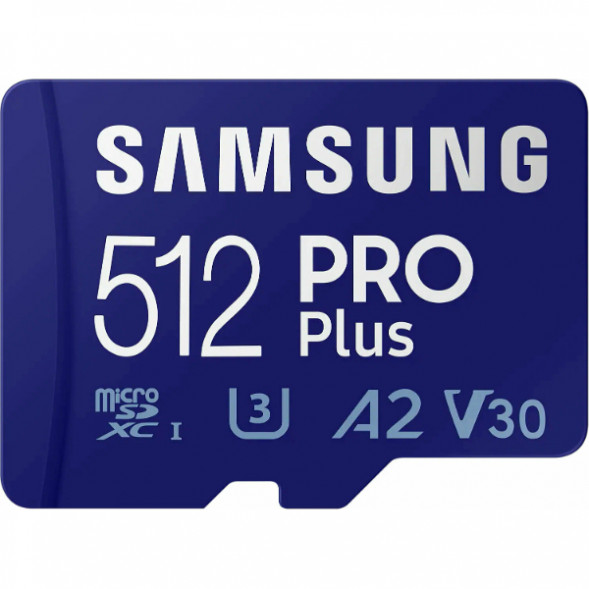 Карта памяти micro SDXC 512Gb Samsung PRO Plus U3 A2 V30 180/130MB/s в Кирове