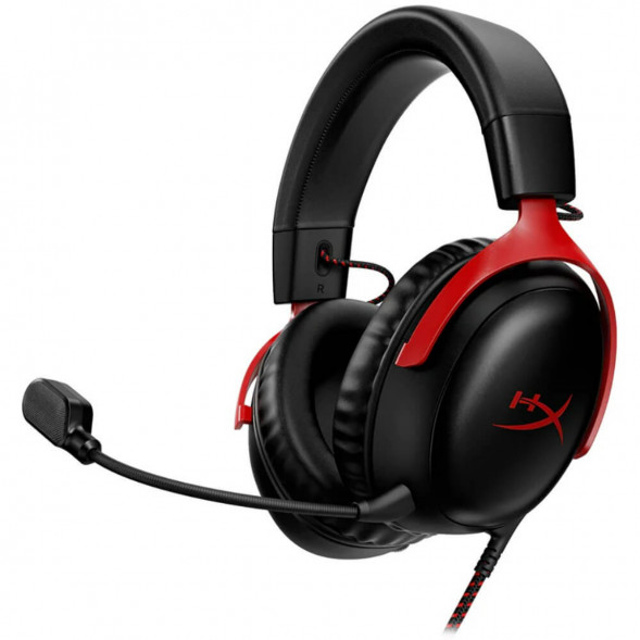 Компьютерная гарнитура HyperX Cloud III проводная, чёрный/красный в Кирове