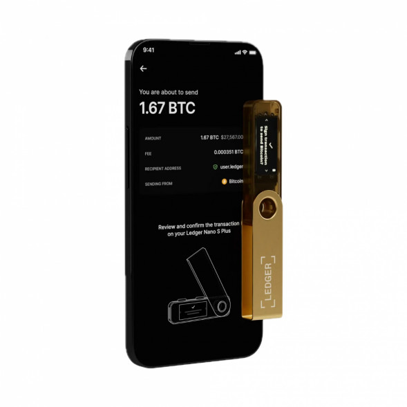 Криптокошелек Ledger Nano S Plus 1 шт., золотой в Кирове