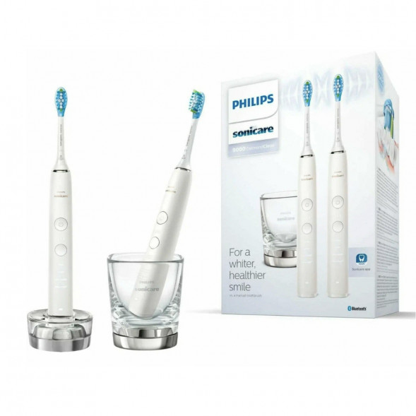 Набор из 2 электрических зубных щеток Philips Sonicare DiamondClean 9000 HX9914/55, белый в Кирове