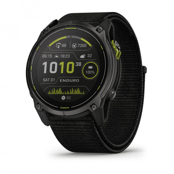 Умные часы Garmin Enduro 3 51mm Black с нейлоновым ремешком UltraFit 010-02751-01 в Кирове
