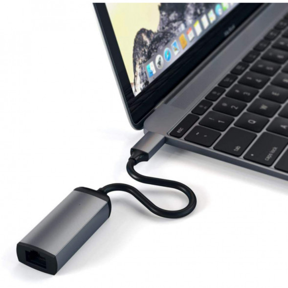 Адаптер Satechi USB-C - Ethernet ST-TCENM, серый космос в Кирове