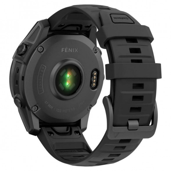 Умные часы Garmin Fenix E 47мм Amoled Slate Grey Steel с чёрным силиконовым ремешком 010-03025-01 в Кирове