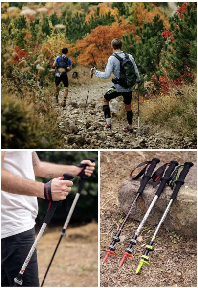 Треккинговая палка Naturehike 135 см, 1шт., серый/зеленый в Кирове