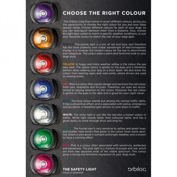 Фонарь для собак Orbiloc Dog Dual Signal Colours, белый в Кирове