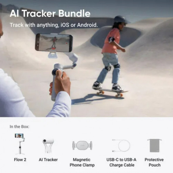Стабилизатор Insta360 Flow 2 AI Tracker Bundle, Stone Gray в Кирове