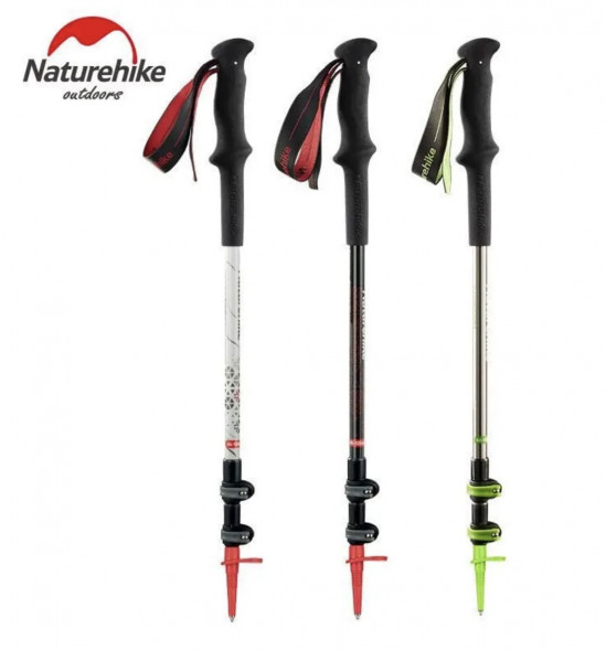 Треккинговая палка Naturehike 135 см, 1 шт., черный/красный в Кирове