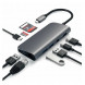 USB-концентратор Satechi Aluminum Type-C Multimedia Adapter (ST-TCMM8PA), разъемов: 4, space gray в Кирове