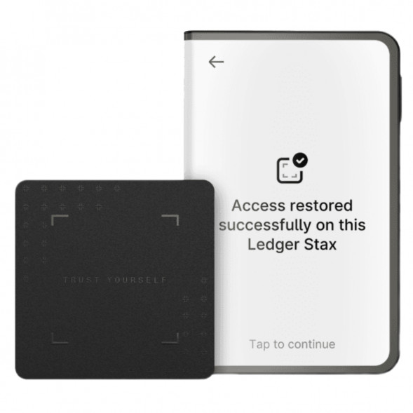 Аппаратный холодный криптокошелек Ledger Stax c чехлом Magnet Shell Black + Recovery Key в Кирове