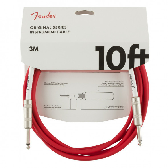 Инструментальный кабель Fender Original Series 10 Ft, 3 м, Jack 6.3, красный в Кирове