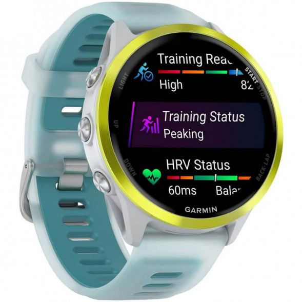 Умные часы Garmin Forerunner 570 47 мм Amp Yellow Aluminium/Translucent Whitestone/Turquoise 010-02971-01 в Кирове