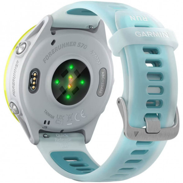 Умные часы Garmin Forerunner 570 47 мм Amp Yellow Aluminium/Translucent Whitestone/Turquoise 010-02971-01 в Кирове
