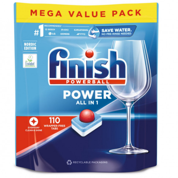 Таблетки для п/машины Finish Poweball Power All in 1, 110 шт. в Кирове