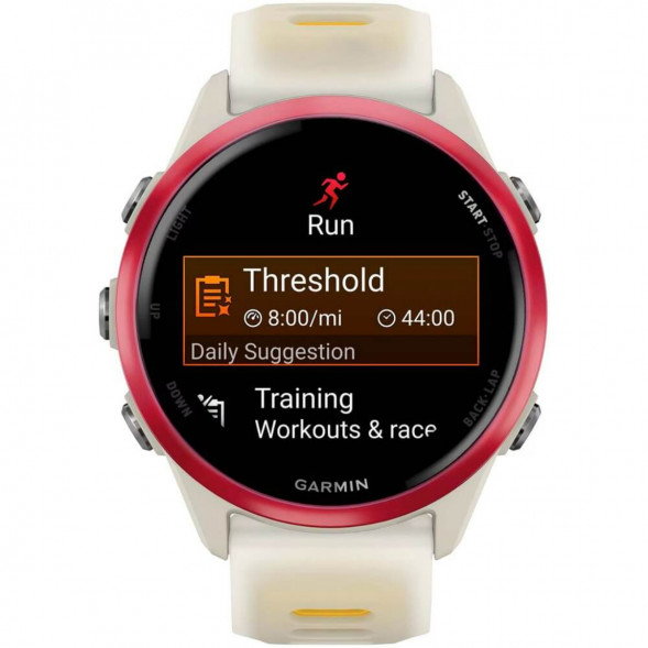 Умные часы Garmin Forerunner 570 42 мм Raspberry Aluminium/Translucent Bone/Mango 010-02970-02 в Кирове