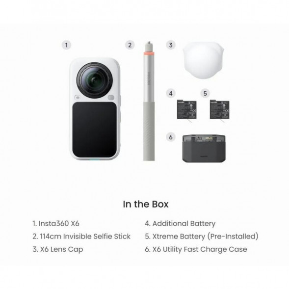 Экшн-камера Insta360 X6 Essentials Bundle, White в Кирове