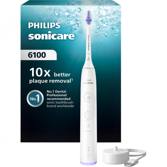 Электрическая зубная щётка Philips Sonicare 6100 HX7400/01, белый в Кирове