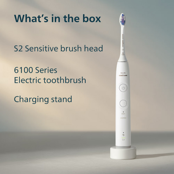 Электрическая зубная щётка Philips Sonicare 6100 HX7400/01, белый в Кирове
