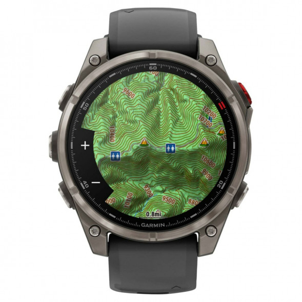 Умные часы Garmin Fenix 8 PRO, 47 мм, AMOLED, Sapphire, Titanium with Graphite/Black Silicone Band 010-03198-10 в Кирове