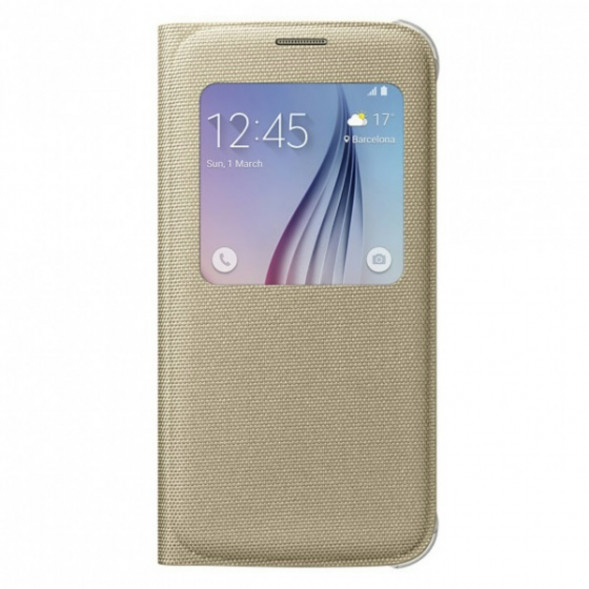 Чехол для Samsung Galaxy S6 S-View Cover (EF-CG920BFE), Gold в Кирове