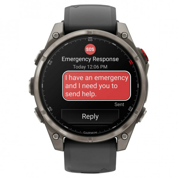 Умные часы Garmin Fenix 8 PRO, 51 мм, AMOLED, Sapphire, Titanium with Graphite/Black Silicone Band 010-03199-10 в Кирове