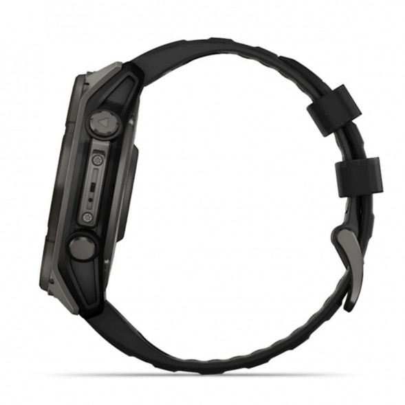 Умные часы Garmin Fenix 8, 51 мм, Solar, Sapphire Carbon Gray DLC Titanium with Black/Pebble Gray Silicone 010-02907-10 в Кирове