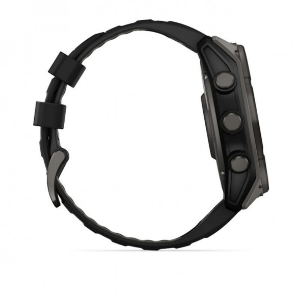 Умные часы Garmin Fenix 8, 51 мм, Solar, Sapphire Carbon Gray DLC Titanium with Black/Pebble Gray Silicone 010-02907-10 в Кирове
