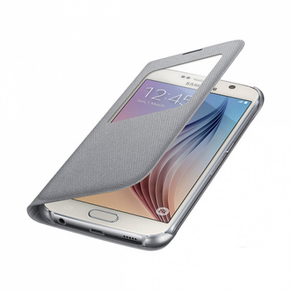 Чехол для Samsung Galaxy S6 S-View Cover (EF-CG920BSE), Silver в Кирове