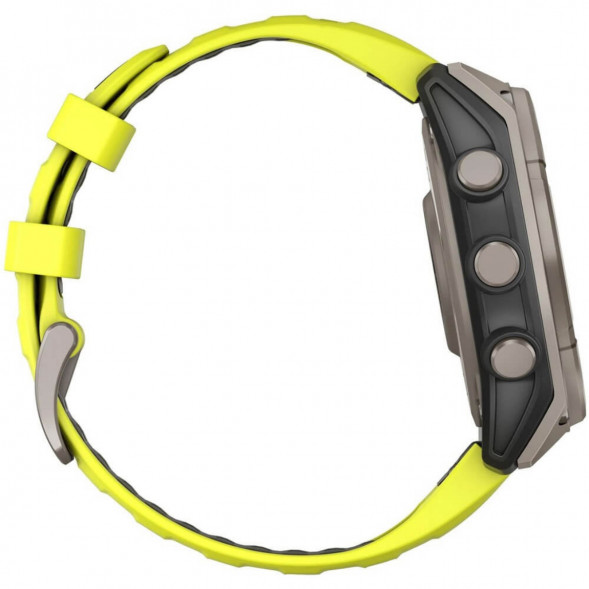 Умные часы Garmin Fenix 8, 51 мм, Solar, Sapphire Titanium with AMP Yellow/Graphite Silicone Band 010-02907-20 в Кирове