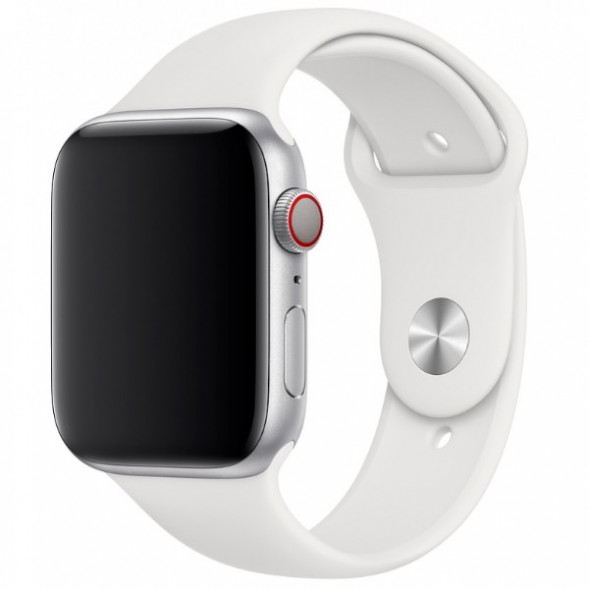 Ремешок для Apple Watch 40mm White Sport Band (MTP52ZM/A), белый в Кирове