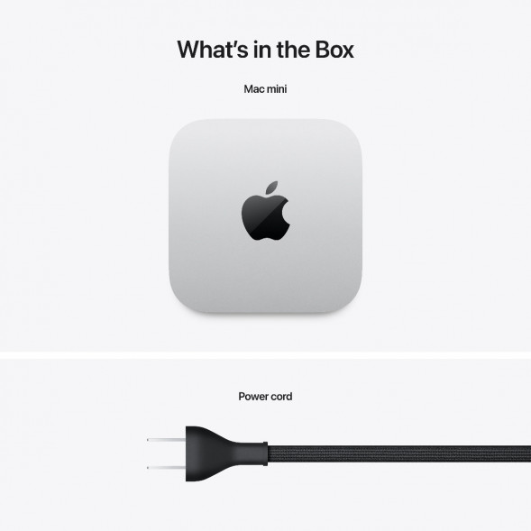 Компьютер Apple Mac mini M4 2024 (MU9D3) (10 Core GPU, 16ГБ, 256ГБ SSD, Apple, macOS), серебристый в Кирове