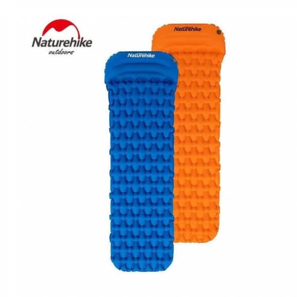 Надувной коврик туристический Naturehike FC-12, синий в Кирове