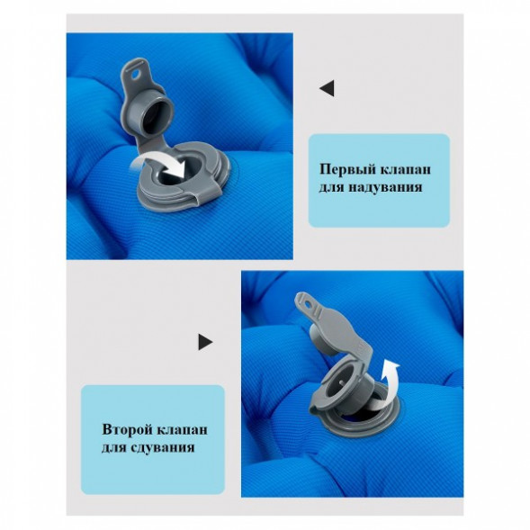 Надувной коврик туристический Naturehike FC-12, синий в Кирове