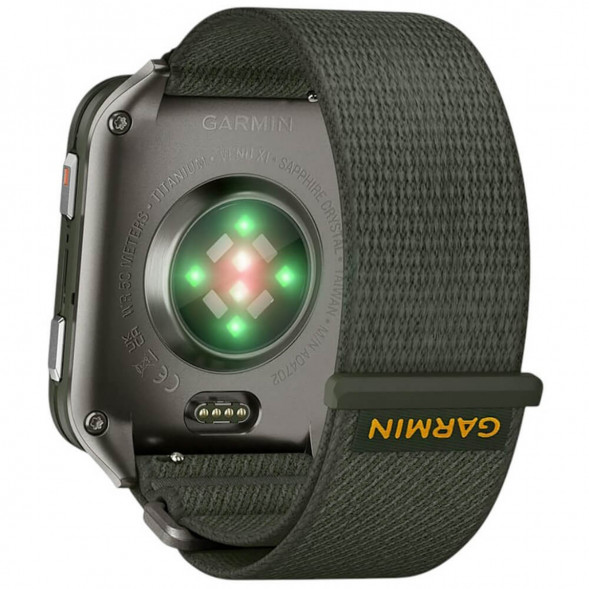 Умные часы Garmin Venu X1 Green с нейлоновым ремешком Moss ComfortFit 010-02980-03 в Кирове