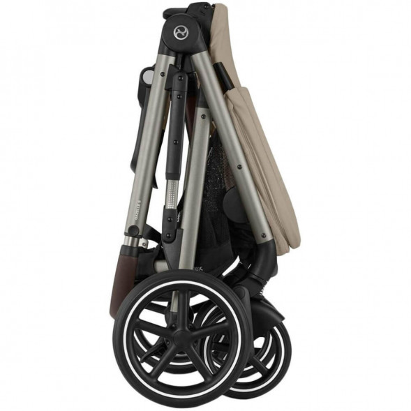 Детская коляска Cybex Gazelle S TPE Almond Beige с корзиной и дождевиком в Кирове