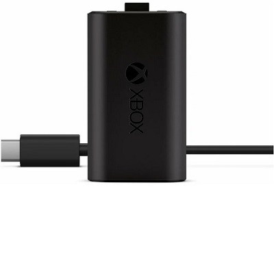 Microsoft Аккумулятор с кабелем зарядки USB Type-C для геймпада Xbox Series S/Series X/One, черный в Кирове