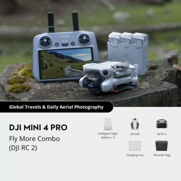 Квадрокоптер DJI Mini 4 Pro Fly More Combo (DJI RC 2) в Кирове