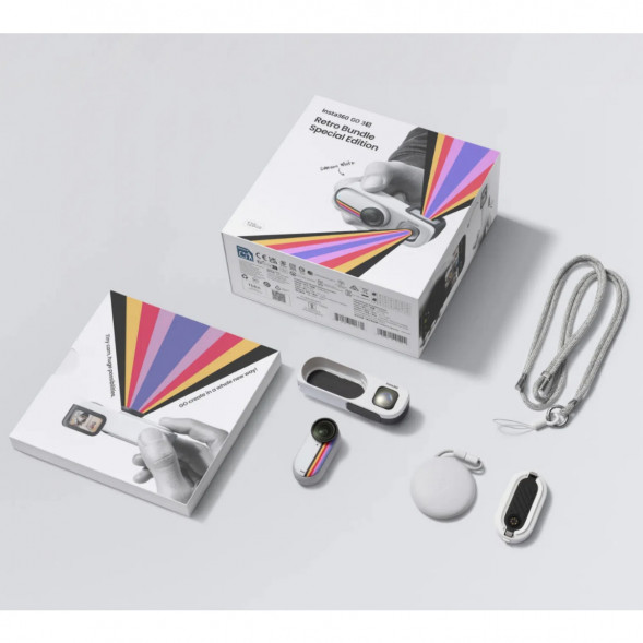 Экшн-камера Insta360 Go 3S Retro Bundle Special Edition 128ГБ, White в Кирове