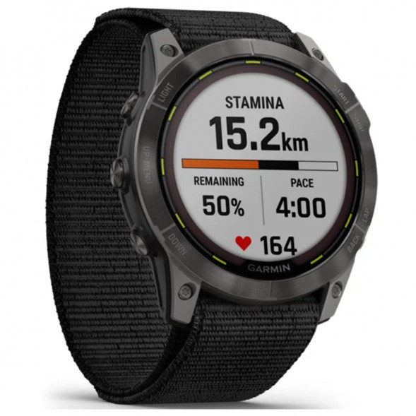 Умные часы Garmin Enduro 2 угольно-серый DLC титановый с нейлоновым ремешком UltraFit 010-02754-01 в Кирове