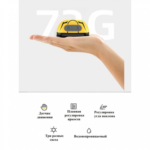 Фонарь налобный светодиодный HL05-S, желтый в Кирове