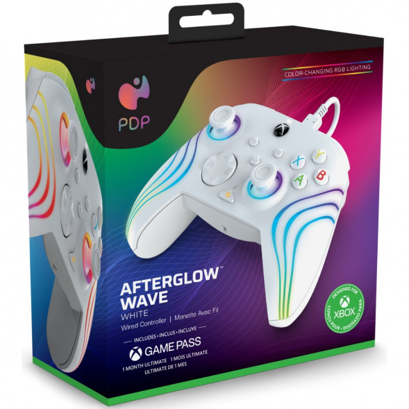 Геймпад проводной PDP для Xbox Afterglow Wave, White в Кирове