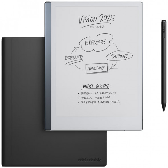 Графический планшет reMarkable 2 со стилусом Marker Plus и чехлом Book Folio черный (RM115) в Кирове