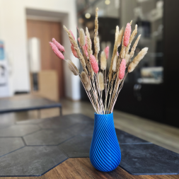 Ваза для сухоцветов HatRom Spiral, синий